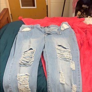 Boohoo Ripped Boyfriend Jeans